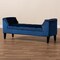 Baxton Studio Perret Blue Velvet Upholstered Espresso Finished Wood Bench 153-9382 - alternate 8